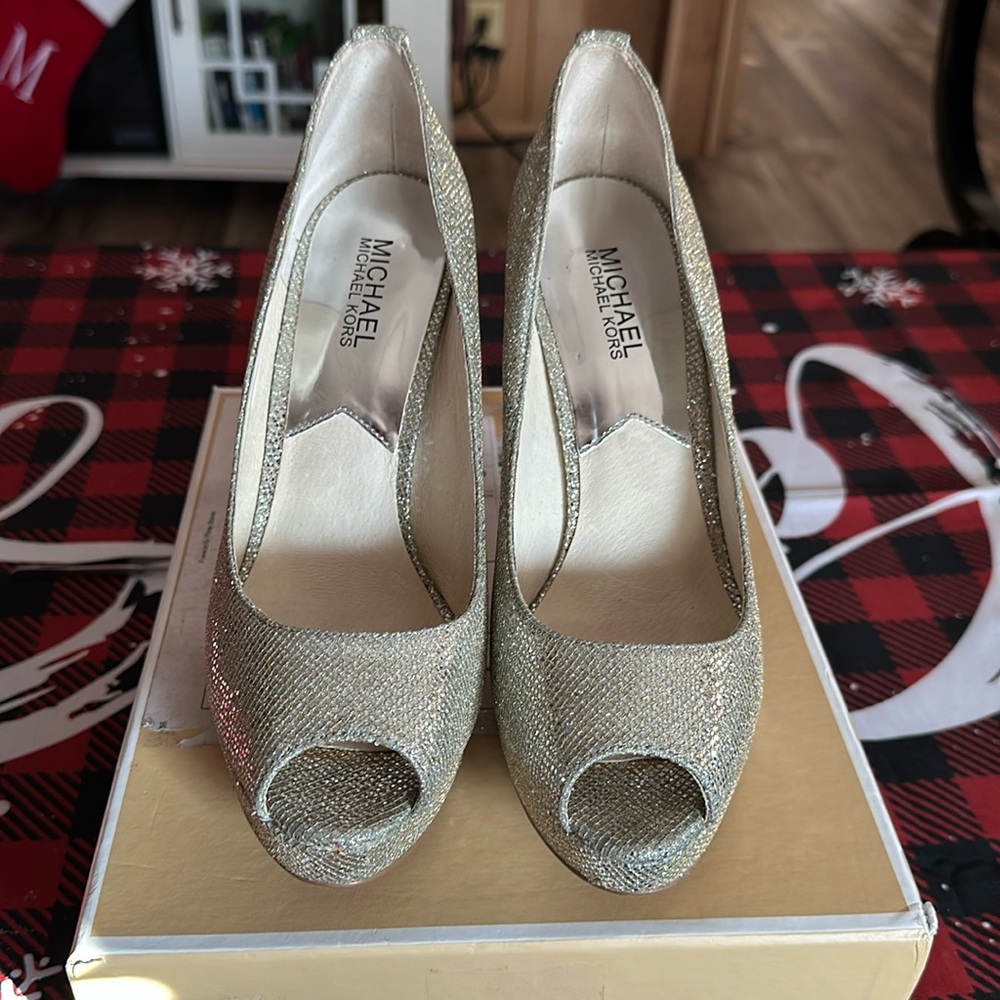 Michael Kors Peep Toe Platform Pumps